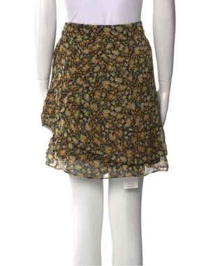 Sezane Carolina Floral Tiered Mini Flowy Skirt